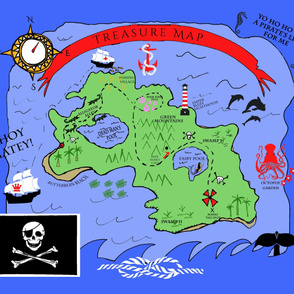 Yo Ho Ho Ho - A Pirate Treasure Map Playmat