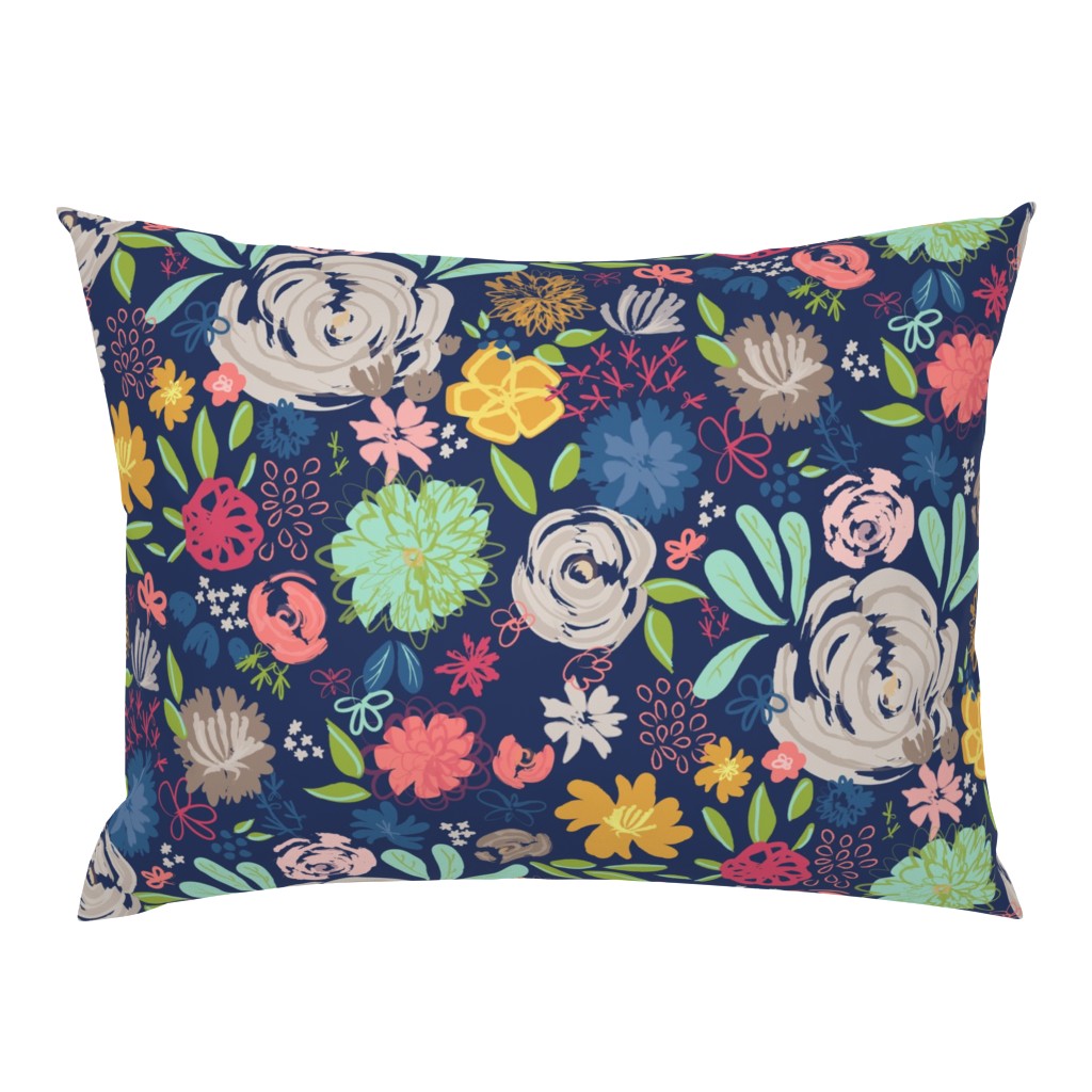 Floral Garden Navy