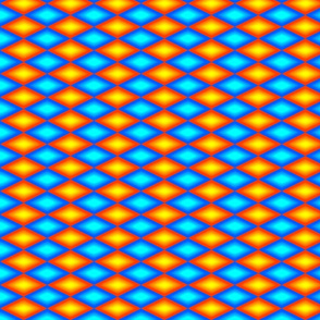 Orange and Blue Diamond Stripes