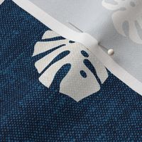 Monstera leaf - navy - LAD19