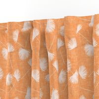 fan palm - light pink on light orange - palm leaves - LAD19