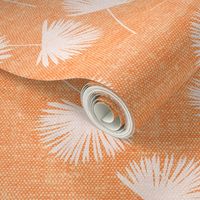 fan palm - light pink on light orange - palm leaves - LAD19