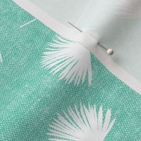 fan palm - teal - palm leaves - LAD19