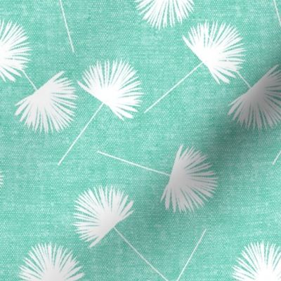 fan palm - teal - palm leaves - LAD19