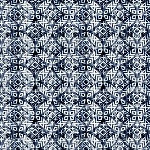 (extra small scale) modern moroccan on navy C19BS