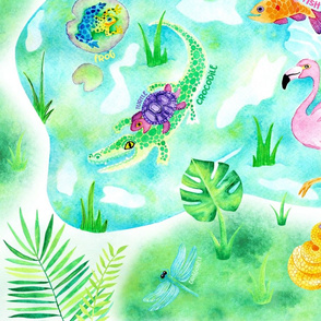 Jungle Adventure Playmat in Watercolour