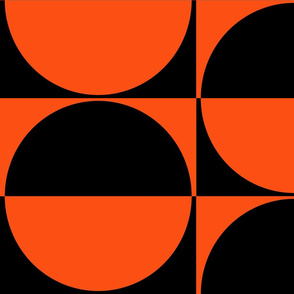 The Orange and the Black: Half-Drop Half Circles