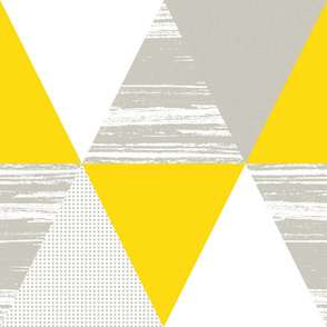 Grey Yellow White Triangles