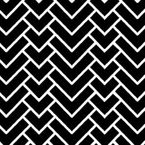 Herringbone Chevron in Black