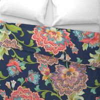 Chintz navy  