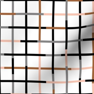 Check please little checkered geometric modern minimal design grid summer gender neutral and boys black gray rust