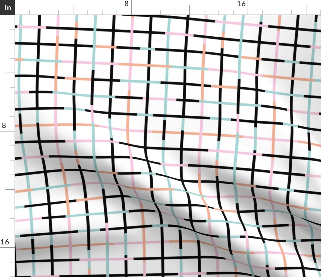 Check please little minimal style checkered geometric modern minimal design grid summer girls pink peach