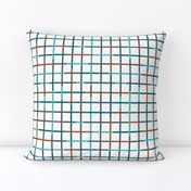 Check please little minimal style checkered geometric modern minimal design grid winter summer boys blue