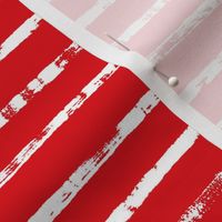 Distressed Red and White Stripes