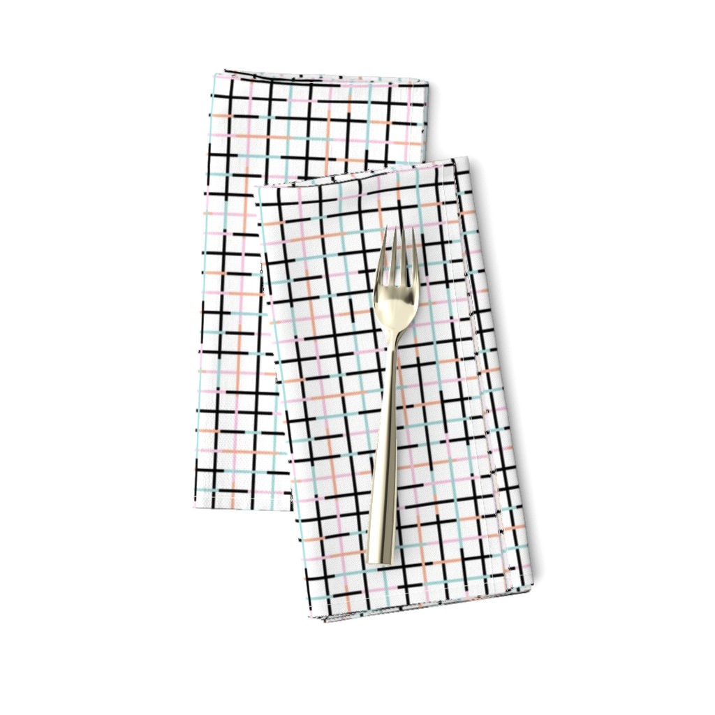 Check please little minimal style checkered geometric modern minimal design grid summer girls pink peach SMALL
