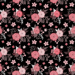 Romantic Floral Pink and Black