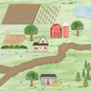 Horse Ranch and Farm Playmat