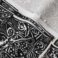 Intricate Black and White linear pattern
