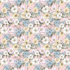 Botanical Floral pink