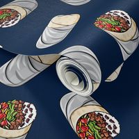 burrito toss on navy- tex-mex food  LAD19
