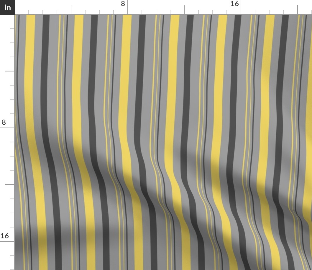 Yellow and Gray Vertical Stripes