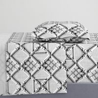 Royal Pavilion Trellis ~ Grey Linen Luxe 