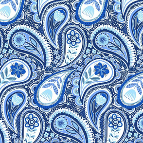 Blue paisley