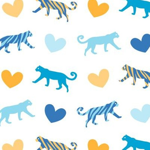 Sweet Tigers Blue Yellow