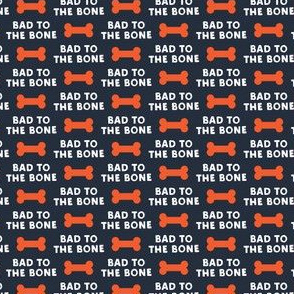 (micro scale) bad to the bone - red on blue w/ dog bone C19BS