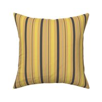 Mustard Yellow and Charcoal Gray and Gray  Stripes