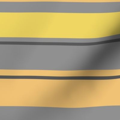 Gray  Yellow and Black Horizontal Stripes