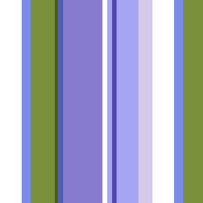 Stripes | Periwinkle White Green Lavender