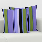 Stripes | Purple Black Periwinkle  Lavender Green • Black