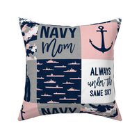 Navy Mom - always under the same sky - pink and navy - LAD19