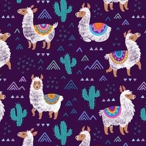 Mexican llamas_purple