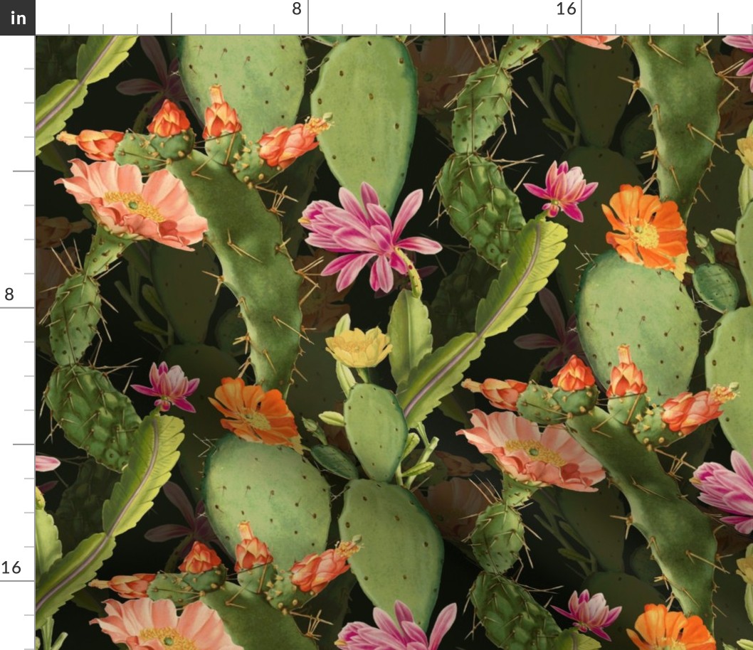 BLOOMING CACTI - 3D EFFECT