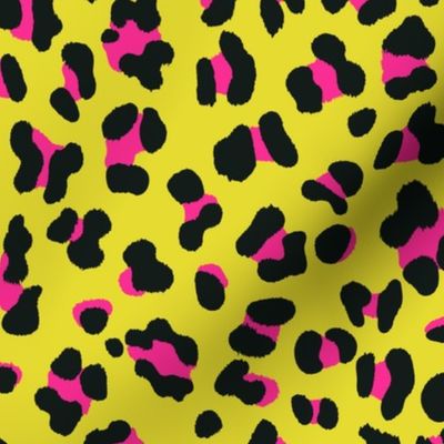 80s Yellow  & Pink Retro Leopard 