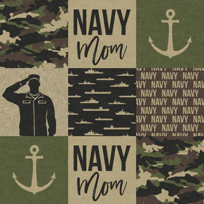 Navy Mom - military patchwork  - OG  - LAD19