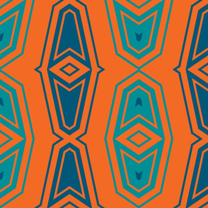 The Aqua and the Orange: Tribal Deco 