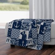 Navy Mom - military patchwork - navy - LAD19