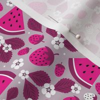 Summer Strawberries and Melons (Pink)