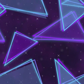 Neon triangles-Blue and purple