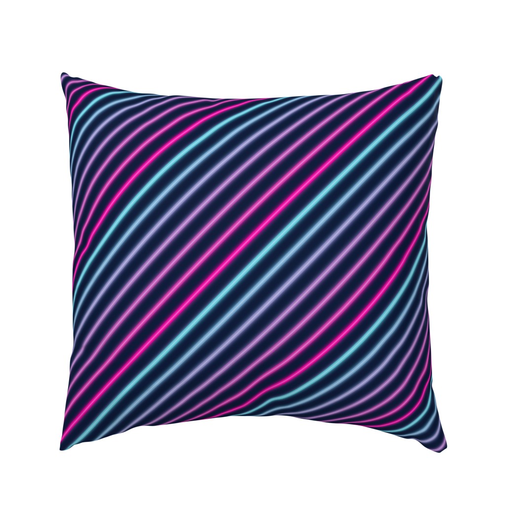 Neon diagonal stripe-Pink and blue