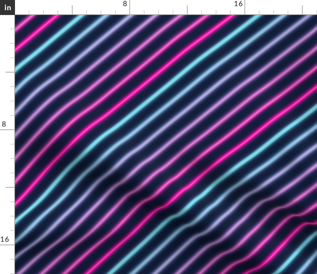 Neon diagonal stripe-Pink and blue