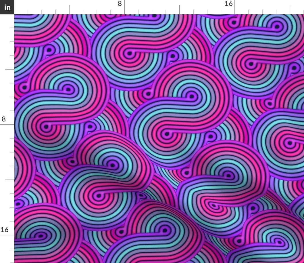 Neon swirl-Multicolour