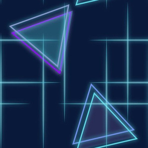 Neon triangle-Blue