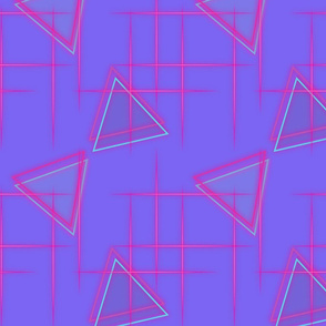 Neon triangle-Pink and purple