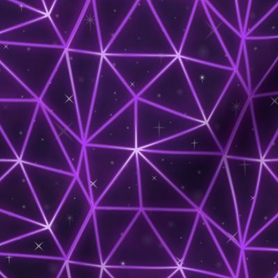 Neon triangle grid-Purple