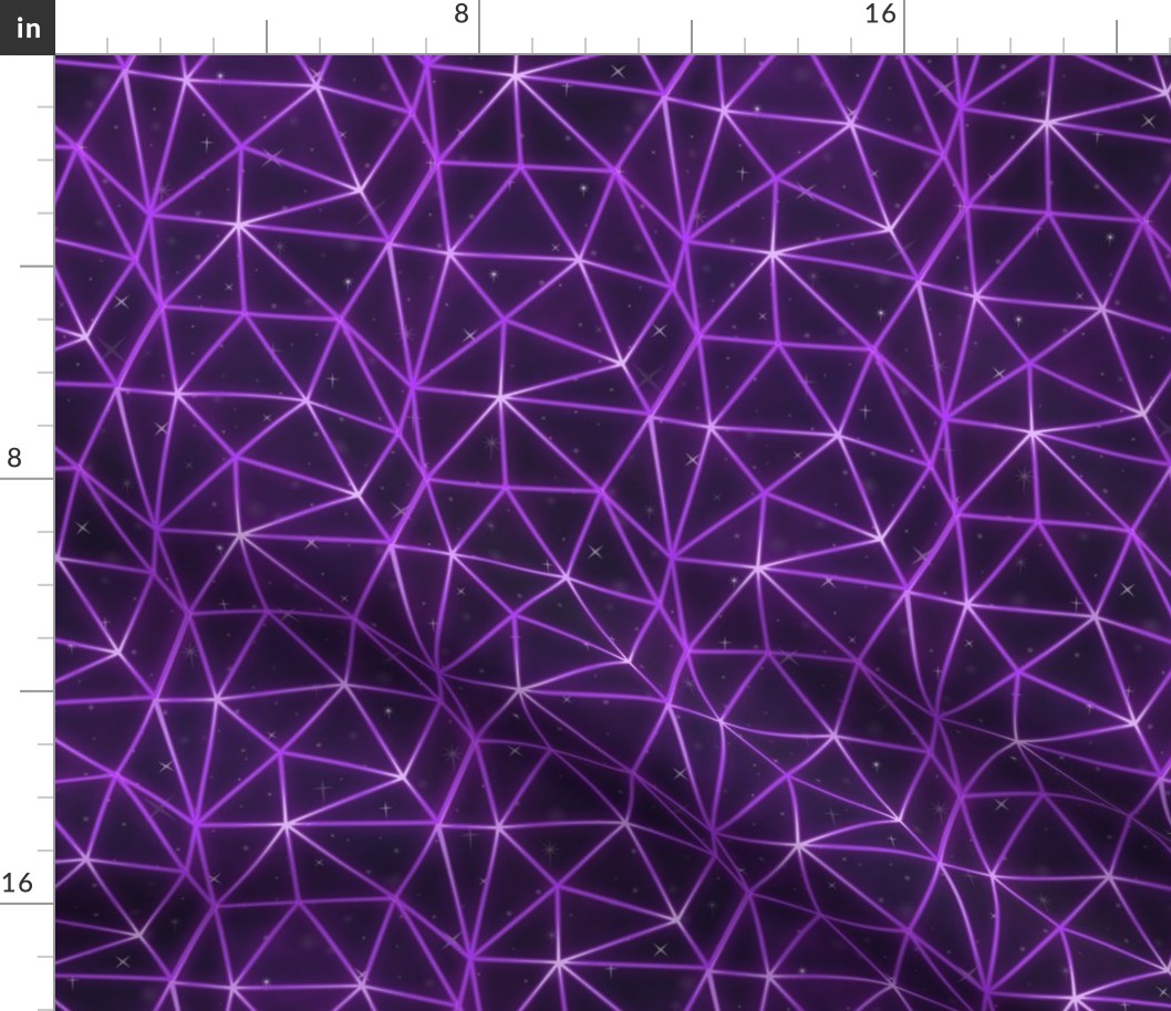 Neon triangle grid-Purple