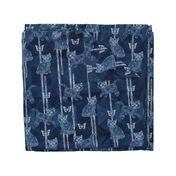 Shibori cats and butterflies